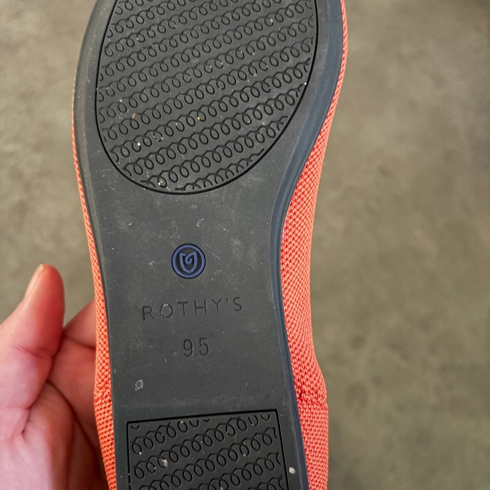 Rothy’s The Flat Persimmon Marina Heel Stripe - Picture 7 of 9